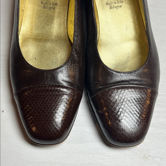 Bruno Magli Women's Dark Brown Leather Heels - Picture 2 of 7